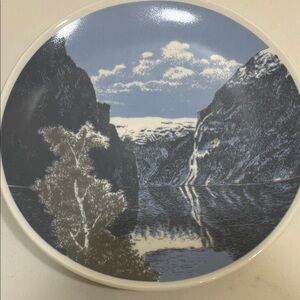 Porsgrund of Norway blue, white & gray 7inch plate